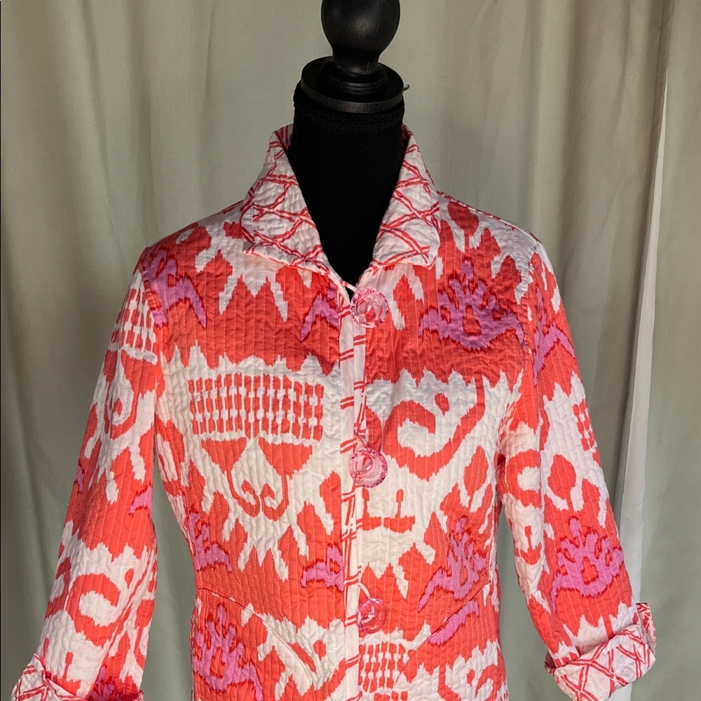 PATTY KIM Pink and White Blazer